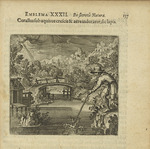 Merian, Matthäus, der Ältere - Emblem 32. Die Koralle wie sie wächst unter dem Wasser und durch Luft erhärtet wird, so auch der Stein. Aus Atalanta fugiens v