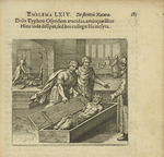 Merian, Matthäus, der Ältere - Emblem 44. Durch Betrug Typhon Osiris tötet und seine Glieder zerstreut, welche wiederum zusammenbringt die Isis, so weit bekann