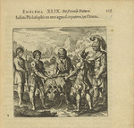 Merian, Matthäus, der Ältere - Emblem 49. Das philosophische Kind erkennt drei Väter, wie Orion. Aus Atalanta fugiens von Michael Maier