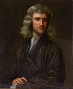 Unbekannter Künstler - Porträt von Sir Isaac Newton (1642-1727)