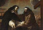 Preti, Mattia - Das Treffen des Heiligen Franziskus mit dem Heiligen Dominikus