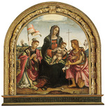 Lippi, Filippino - Madonna mit Kind und Heiligen Stephanus und Johannes dem Täufer (Pala dell'Udienza)