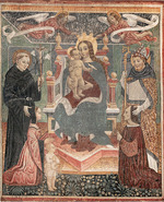 Cagnola (Cagnoli), Tommaso - Thronende Madonna mit Kind zwischen Heiligen Nikolaus von Tolentino und einem Bischof, mit Stiftern und Engeln