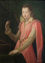 Santi di Tito - Bildnis einer jungen Frau als Porcia Catonis