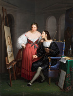 Schiavoni, Felice - Raffael malt das Porträt der Fornarina