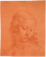 Leonardo da Vinci - Kopf eines Mädchens
