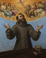 Carracci, Agostino - Der Heilige Franz von Assisi in der Glorie