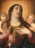 Mazza, Damiano - Die heilige Maria Magdalena in Ekstase mit zwei Engeln 