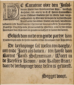 Historisches Objekt - Curateur over den Insolventen Boedel van Rembrant van Rijn. Ankündigung der Versteigerung von Werken aus Rembrandts Besitz