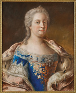 Liotard, Jean-Étienne - Porträt von Kaiserin Maria Theresia als Königin von Böhmen und Ungarn (1717-1780) 
