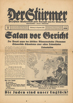 Unbekannter Künstler - Talmudpläne. Die Juden sind unser Unglück. (Der Stürmer, Wochenblatt von Julius Streicher)  