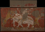 Sogdische Kunst - Wandmalerei aus dem Roten Saal des Palastes in Varachscha. Detail