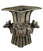 Orientalische angewandte Kunst - Rituelles Vier-Ziegen Zun Gefäß