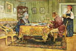 Topikow (Prawednikow), Ewtichi Iwanowitsch - Tschitschikow zu Besuch bei Korobotschka. Illustration zum Roman Die toten Seelen von N. Gogol