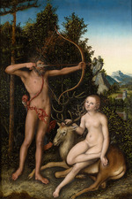 Cranach, Lucas, der Ältere - Apoll und Diana
