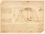 Leonardo da Vinci - Codex Atlanticus, folio 182 a recto: Zentrifugal-Katapulte