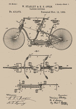 W. Starley & H. S. Owen - Tandem Bicycle 1889 Patent