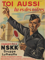 Unbekannter Künstler - Auch du gehörst zu uns, melde Dich bei der NSKK-Gruppe Luftwaffe