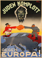 Abepy - Juden Komplott Geen Europa. Nazi-Propagandaplakat