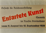 Unbekannter Künstler - Ausstellung Entartete Kunst in Chemnitz, 1939 