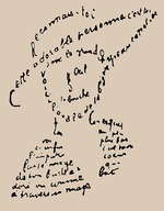Apollinaire, Guillaume - Kalligramm: Reconnais-toi, Gedicht an Louise de Coligny-Chatillon, 9. Februar 1915