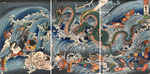 Kuniyoshi, Utagawa (Ichiyusai) - Ryugu Tamatori Hime no su (Die Bergung des gestohlenen Juwels aus dem Palast des Drachenkönigs)