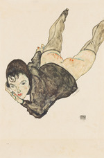 Schiele, Egon - Liegende Frau