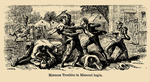Unbekannter Künstler - Beginn der Mormonenunruhen in Missouri. Aus The Rocky Mountain Saints von T. B. H. Stenhouse 
