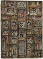 Torres-García, Joaquín - Konstruktiv (Konstruktiv mit Doppellinien in Umbra)