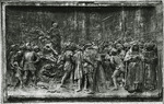 Ferrari, Ettore - Giordano Bruno auf dem Scheiterhaufen. Relief am Sockel des Denkmals für Giordano Bruno auf dem Campo de' Fiori in Rom