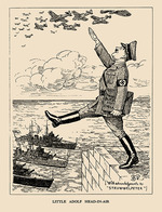 Partridge, Sir Bernard - Little Adolf Head-in-Air (Der kleine Adolf Luftikus). Aus Punch 