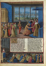 Colombe, Jean - Die Huldigung Heinrichs III. von England an Ludwig IX. von Frankreich am 4. Dezember 1259. Aus Les Passages d'outremer von Sé