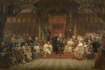Brée, Philippe Jacques van - Die Abdankung Kaiser Karls V. zugunsten seines Sohnes Philipp II. am 25. Oktober 1555