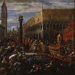 Bassano, Francesco, der Jüngere - Papst Alexander III. übergibt das heilige Schwert an den Dogen Sebastiano Ziani 