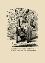 Unbekannter Künstler - Execution of John Company. The Blowing up (there ought to be) in Leadenhall Street. Karikatur aus Punch, August 1857