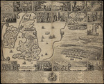 Hollar, Wenceslaus - Karte von England und Ansicht von Prag mit Szenen vom Beginn des Bürgerkriegs