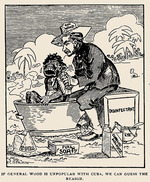 Bowman, R.C. - General Wood und Kuba. Karikatur aus der Minneapolis Tribune