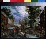 Brueghel, Jan, the Elder - Landscape with a smithy