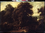 Huysmans, Constantinus Cornelis - Landscape with figures and cattle