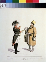Geissler, Christian Gottfried Heinrich - Sbiten vendor and soldier (From the series The St. Petersburg Peddlers)