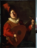 Manfredi, Bartolomeo - The Lute player