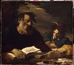 Mola, Pier Francesco - Homer dictating his poems