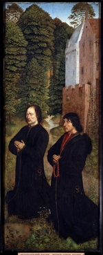 Master of Saint Crispinus - Two representatives of the guild of shoemakers