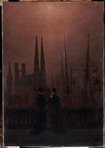 Friedrich, Caspar David - Harbour at Night (Sisters)