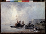 Bonington, Richard Parkes - Boats at the Normandy Shore