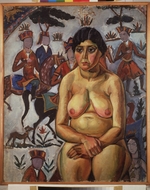 Osmiorkin, Alexander Alexandrovich - A nude with a Persian carpet on the background