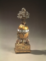 Perkhin, Michail Yevlampievich, (FabergÃ© manufacture) - The Bouquet of Lilles Clock Egg (or the Madonna Lily Egg)