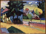 Kandinsky, Wassily Vasilyevich - Landscape with a green House