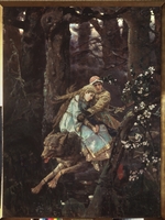 Vasnetsov, Viktor Mikhaylovich - Ivan Tsarevich riding the Gray Wolf