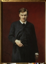 Repin, Ilya Yefimovich - Portrait of the composer Alexander Glazunov (1865-1936)